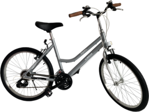 Rower 24” aluminium damski srebrny MTB 18 biegów